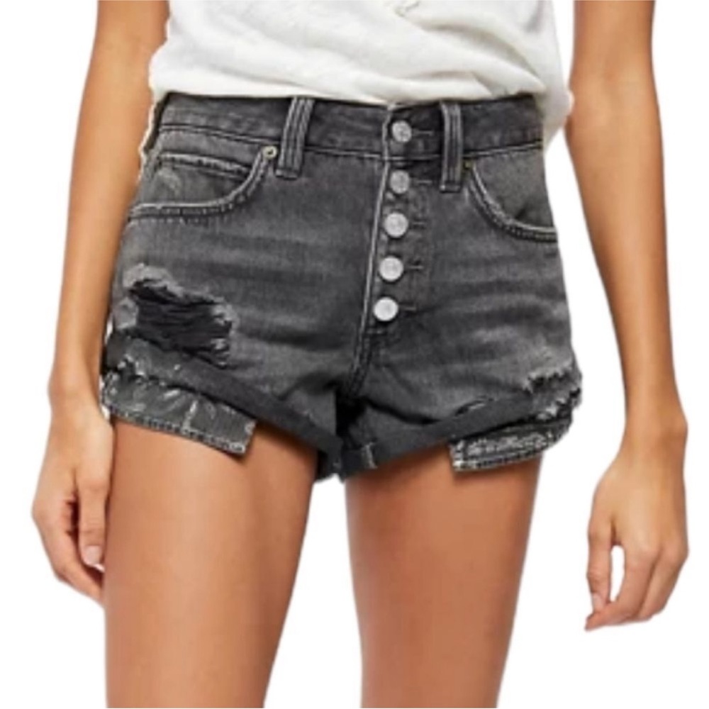 Free People We The Free Romeo Rolled Cuff Cutoff Denim